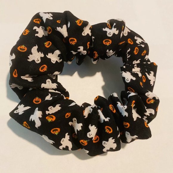 Halloween ghosts & Jack-o-lanterns scrunchies